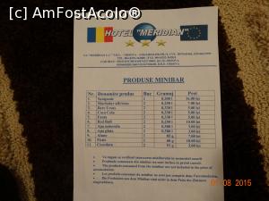 [P08] Cazare în Orşova. Hotel Meridian. Camera noastra aflata la mansarda. Si preturile minibarului contra cost.  » foto by vega06
 - 
<span class="allrVoted glyphicon glyphicon-heart hidden" id="av727015"></span>
<a class="m-l-10 hidden" id="sv727015" onclick="voting_Foto_DelVot(,727015,2313)" role="button">șterge vot <span class="glyphicon glyphicon-remove"></span></a>
<a id="v9727015" class=" c-red"  onclick="voting_Foto_SetVot(727015)" role="button"><span class="glyphicon glyphicon-heart-empty"></span> <b>LIKE</b> = Votează poza</a> <img class="hidden"  id="f727015W9" src="/imagini/loader.gif" border="0" /><span class="AjErrMes hidden" id="e727015ErM"></span>
