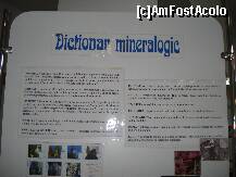 [P13] Cheia - Muzeul Flori de Mina - de pe acest panou , aflam  ce inseamna cristal, mineral, greutate specifica,duritate, spartura, culoare,transparenta si luciu. » foto by Diaura*
 - 
<span class="allrVoted glyphicon glyphicon-heart hidden" id="av123963"></span>
<a class="m-l-10 hidden" id="sv123963" onclick="voting_Foto_DelVot(,123963,3798)" role="button">șterge vot <span class="glyphicon glyphicon-remove"></span></a>
<a id="v9123963" class=" c-red"  onclick="voting_Foto_SetVot(123963)" role="button"><span class="glyphicon glyphicon-heart-empty"></span> <b>LIKE</b> = Votează poza</a> <img class="hidden"  id="f123963W9" src="/imagini/loader.gif" border="0" /><span class="AjErrMes hidden" id="e123963ErM"></span>