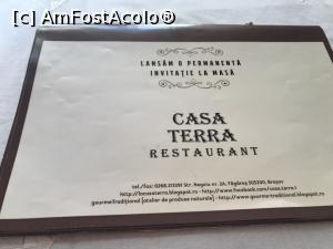 [P16] Restaurant Casa Terra - meniul » foto by nicole33
 - 
<span class="allrVoted glyphicon glyphicon-heart hidden" id="av1018462"></span>
<a class="m-l-10 hidden" id="sv1018462" onclick="voting_Foto_DelVot(,1018462,4997)" role="button">șterge vot <span class="glyphicon glyphicon-remove"></span></a>
<a id="v91018462" class=" c-red"  onclick="voting_Foto_SetVot(1018462)" role="button"><span class="glyphicon glyphicon-heart-empty"></span> <b>LIKE</b> = Votează poza</a> <img class="hidden"  id="f1018462W9" src="/imagini/loader.gif" border="0" /><span class="AjErrMes hidden" id="e1018462ErM"></span>