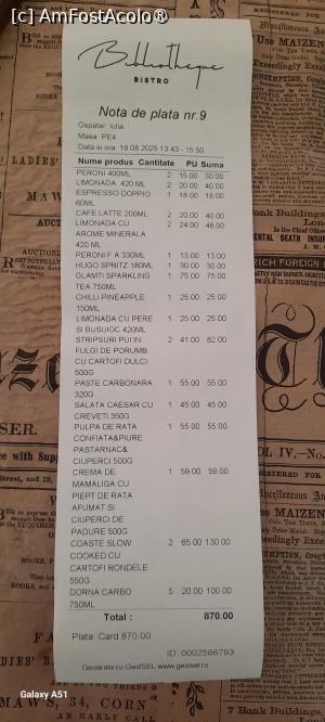 [P19] Pitești, Bistroul-Cafenea „Bibliotheque”, Nota de plată » foto by mprofeanu
 - 
<span class="allrVoted glyphicon glyphicon-heart hidden" id="av1502205"></span>
<a class="m-l-10 hidden" id="sv1502205" onclick="voting_Foto_DelVot(,1502205,8103)" role="button">șterge vot <span class="glyphicon glyphicon-remove"></span></a>
<a id="v91502205" class=" c-red"  onclick="voting_Foto_SetVot(1502205)" role="button"><span class="glyphicon glyphicon-heart-empty"></span> <b>LIKE</b> = Votează poza</a> <img class="hidden"  id="f1502205W9" src="/imagini/loader.gif" border="0" /><span class="AjErrMes hidden" id="e1502205ErM"></span>