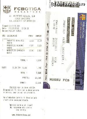 [P47] Biletul de intrare la Camp Nou 20,9 euro cu Barcelona Card. Am cumparat 3 magnetix 2,5 euro fiecare » foto by Muffin2009*
 - 
<span class="allrVoted glyphicon glyphicon-heart hidden" id="av350126"></span>
<a class="m-l-10 hidden" id="sv350126" onclick="voting_Foto_DelVot(,350126,12198)" role="button">șterge vot <span class="glyphicon glyphicon-remove"></span></a>
<a id="v9350126" class=" c-red"  onclick="voting_Foto_SetVot(350126)" role="button"><span class="glyphicon glyphicon-heart-empty"></span> <b>LIKE</b> = Votează poza</a> <img class="hidden"  id="f350126W9" src="/imagini/loader.gif" border="0" /><span class="AjErrMes hidden" id="e350126ErM"></span>