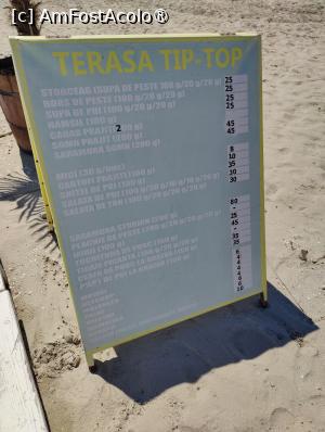 [P20] Terasa Tip-Top - meniu (mai erau de fapt câteva feluri, iar unele prețuri nu sunt actualizate pe acest panou) » foto by crismis
 - 
<span class="allrVoted glyphicon glyphicon-heart hidden" id="av1500162"></span>
<a class="m-l-10 hidden" id="sv1500162" onclick="voting_Foto_DelVot(,1500162,14190)" role="button">șterge vot <span class="glyphicon glyphicon-remove"></span></a>
<a id="v91500162" class=" c-red"  onclick="voting_Foto_SetVot(1500162)" role="button"><span class="glyphicon glyphicon-heart-empty"></span> <b>LIKE</b> = Votează poza</a> <img class="hidden"  id="f1500162W9" src="/imagini/loader.gif" border="0" /><span class="AjErrMes hidden" id="e1500162ErM"></span>