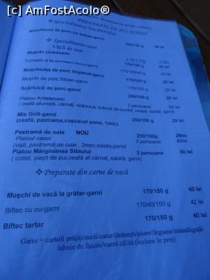[P17] Filă din meniu - Restaurant-pensiune „Mărginimea Sibiului”, lângă Orlat.  » foto by tata123 🔱
 - 
<span class="allrVoted glyphicon glyphicon-heart hidden" id="av1014041"></span>
<a class="m-l-10 hidden" id="sv1014041" onclick="voting_Foto_DelVot(,1014041,29384)" role="button">șterge vot <span class="glyphicon glyphicon-remove"></span></a>
<a id="v91014041" class=" c-red"  onclick="voting_Foto_SetVot(1014041)" role="button"><span class="glyphicon glyphicon-heart-empty"></span> <b>LIKE</b> = Votează poza</a> <img class="hidden"  id="f1014041W9" src="/imagini/loader.gif" border="0" /><span class="AjErrMes hidden" id="e1014041ErM"></span>